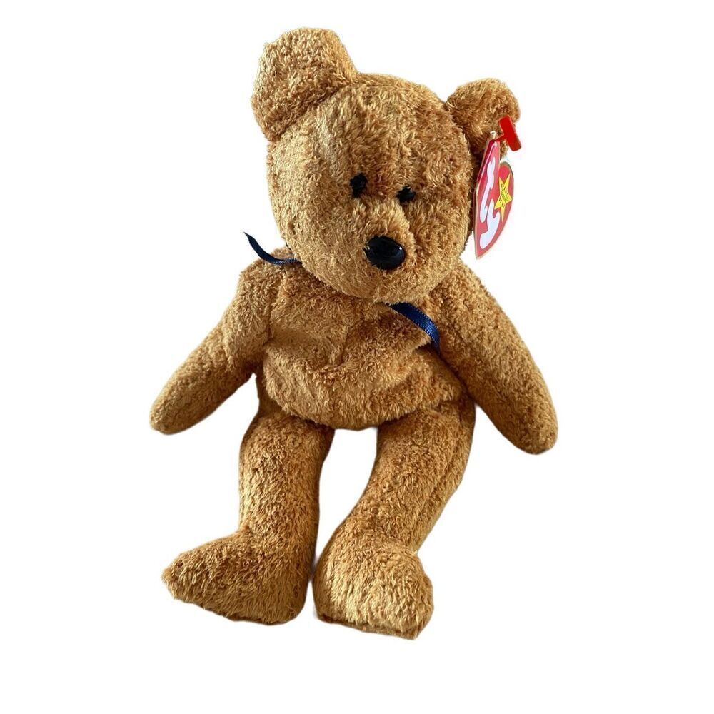 1998 1999 Tag Error Fuzz The Bear Mismatched Dates Ty Beanie Babies Plush Collec